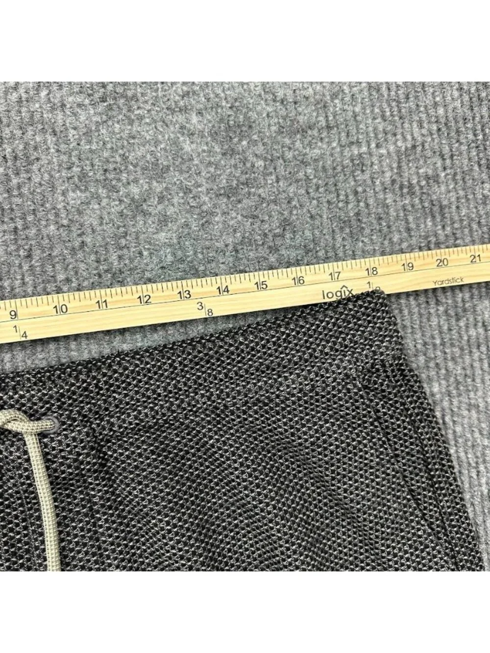 Taylor Stitch Apres Pants Charcoal Sashiko Waffle Knit Organic Cotton Mens sz XL